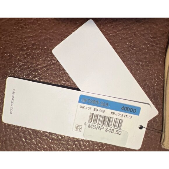 Calvin Klein Lightly Lined Nude Underwire Bra Size 40DDD Adjustable Straps - Picture 5 of 8